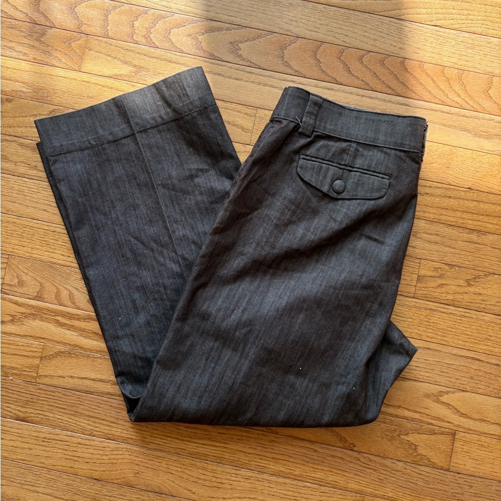🍒4/$15 Lee Women’s Brown Wide Leg Trousers - Picture 2 of 11